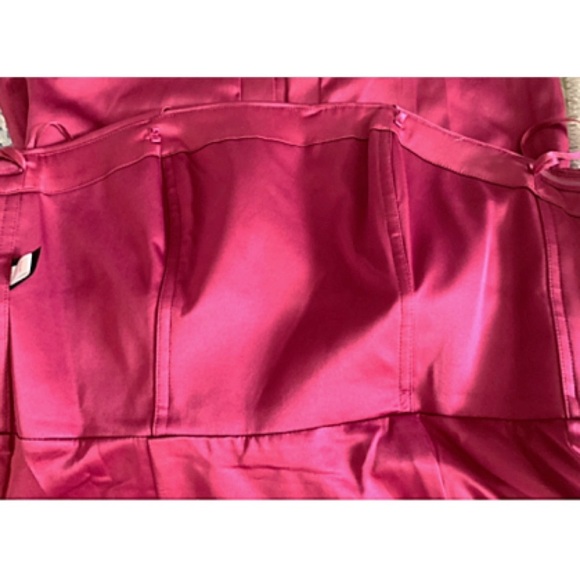 White House Black Market Red Satin Strapless Bow Cocktail Dress – Size 0 - Picture 6 of 8